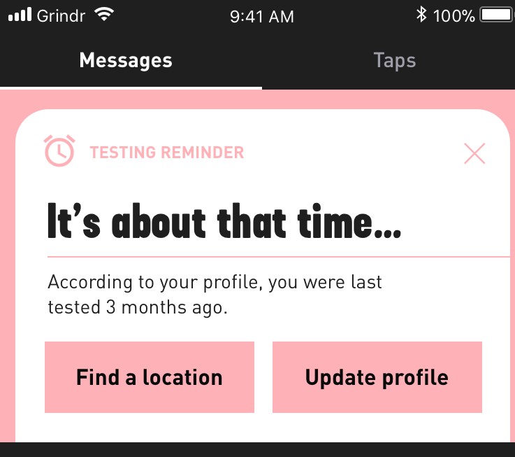 It is said to be tested. Grindr ошибка регистрации. Tapping Test. French Grindr.