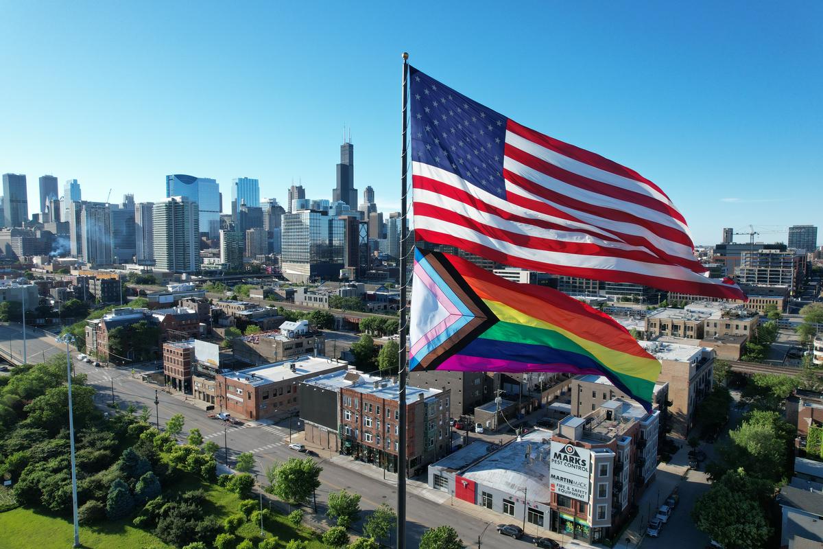 Trending Chicago’s largest Progress Pride Flag raised; City shows